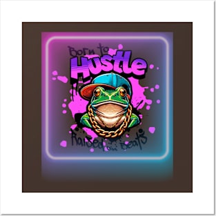 Born to Hustle FROG, Raised on Beats Posters and Art